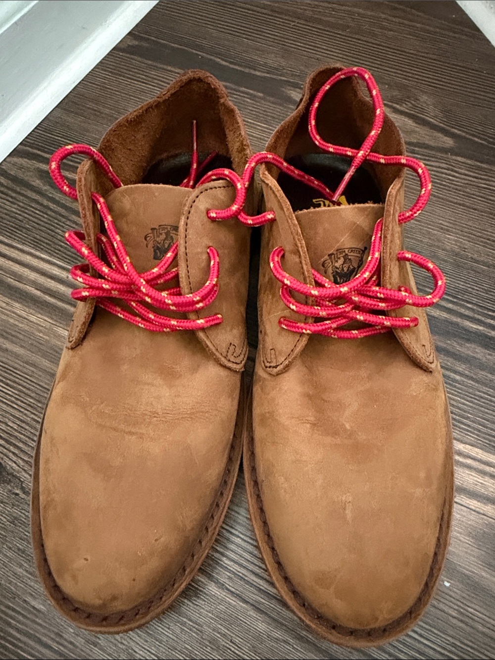 JIM GREEN Men's Ranger Water Resistant Full Grain  brownLeather Hiking sz 10,5